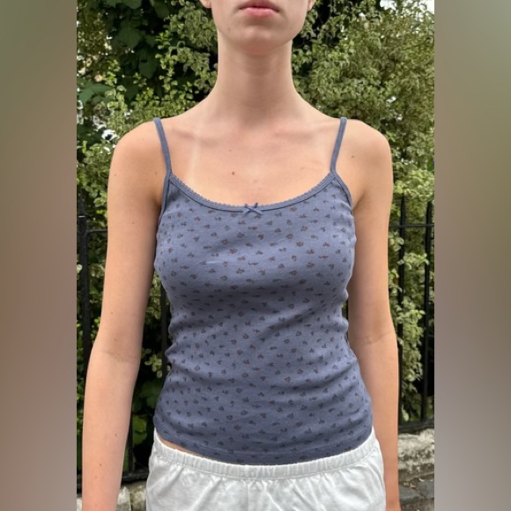 Brandy Melville Skylar floral eyelet tank